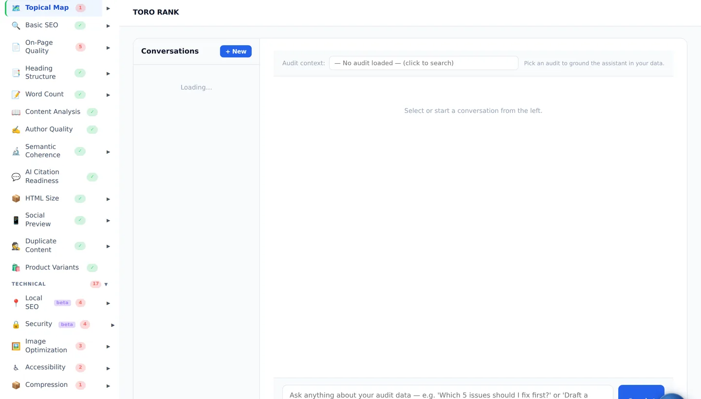 Daylytix AI Chat answering questions about the current audit